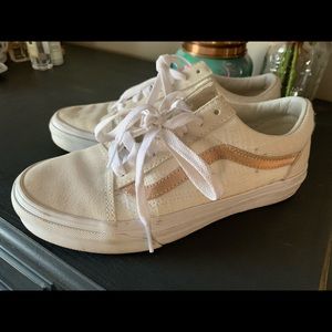 Women’s Vans Rose Gold and White